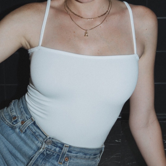 Brandy Melville Other - Brandy Melville Anne Bodysuit -Ribbed, Square Neck